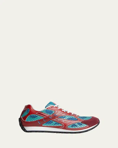 BOTTEGA VENETA MEN'S ORBIT TECHNICAL FISHNET RUNNER SNEAKERS