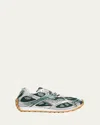 Bottega Veneta Biliard Silver Orbit Polyurethane Sneakers In Burgundy