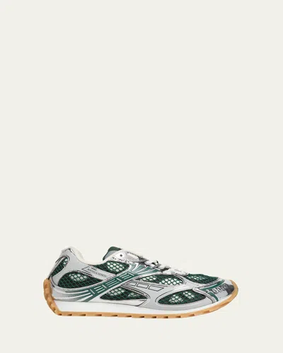 BOTTEGA VENETA MEN'S ORBIT TECHNICAL FISHNET SNEAKERS