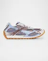 Bottega Veneta Men's Orbit Technical Fishnet Sneakers In Gray