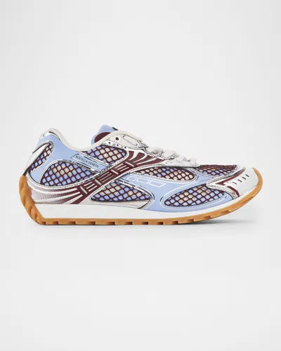 BOTTEGA VENETA MEN'S ORBIT TECHNICAL FISHNET SNEAKERS