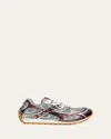 Bottega Veneta Men's Orbit Technical Fishnet Sneakers In Multi