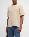 BOTTEGA VENETA MEN'S PAPER TEXTURED KNIT T-SHIRT