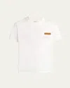 Bottega Veneta Pima Cotton T-shirt With Suede Patch In White