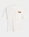 Bottega Veneta Pima Cotton T-shirt With Suede Patch In White