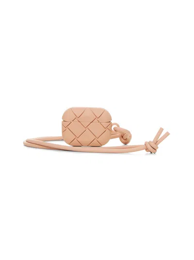 Bottega Veneta Men Pink Airpods Pro Case In Brown