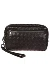 Bottega Veneta Men Pochette Con Logo In Brown