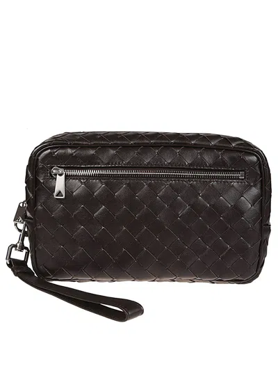 Bottega Veneta Men Pochette Con Logo In Brown