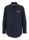 Bottega Veneta Quilted Cotton Overshirt With Front Pocket And Rounded Hem In Multi
