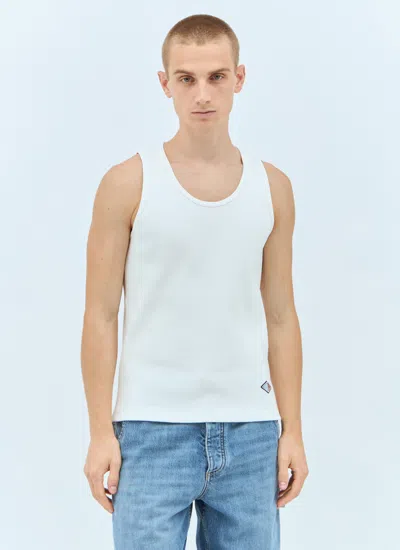 Bottega Veneta Ribbed Sleeveless Tank Top In White