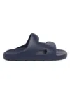 Bottega Veneta Navy Band Slides In Blue