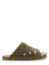 Bottega Veneta Brown Cotton Sandal In Multi