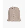 Bottega Veneta Cappuccino Wool Blend Cardigan In Sand Melange