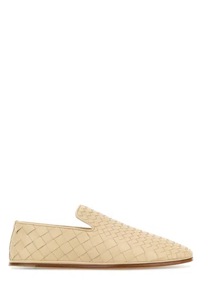 Bottega Veneta Men Sand Nappa Leather Sunday Loafers In Brown
