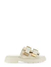 Bottega Veneta Slippers And Clogs Fabric Beige Rope In Cream