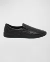 Bottega Veneta Sawyer Blue Slip-on Sneakers With Logo Detail And Intreccio Motif In Leather Man