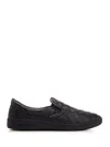 Bottega Veneta Black Calf Leather Sawyer Slip On Sneaker In Black