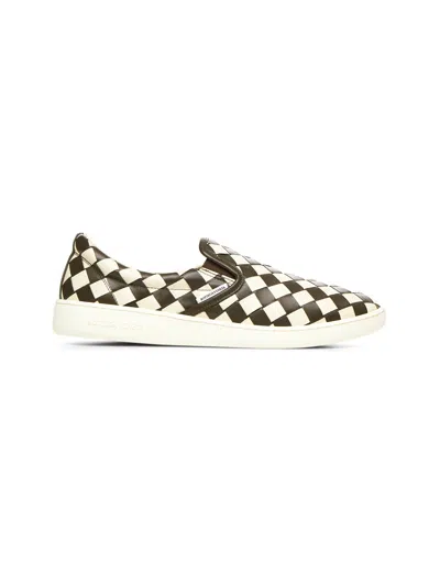 Bottega Veneta Men Sawyer Two-tone Intrecciato Leather Slip-on Sneakers In Multi
