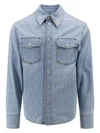 Bottega Veneta Bleached Light Denim Shirt In Denim