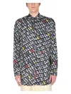 Bottega Veneta Graphic-print Long-sleeve Shirt In Black