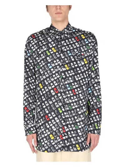 BOTTEGA VENETA MEN'S SHIRT WITH ALLOVER PRINT