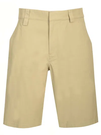 Bottega Veneta Men Shorts In Lightweight Cotton Twill In Neutral