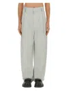 Bottega Veneta Light Wool Silk Mouline Blazer Pants In Grey