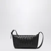 Bottega Veneta Men Small Black Woven Shoulder Bag In Black