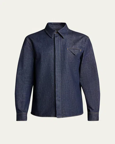 Bottega Veneta Camicia In Denim Indigo In Blue