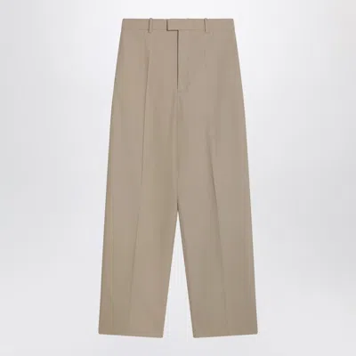 Bottega Veneta Men Straight-leg Beige Trousers In Neutral