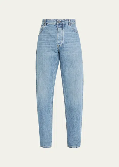 Bottega Veneta Men's Straight-leg Jeans In Azure