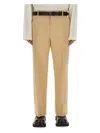 Bottega Veneta Men's Straight-leg Pants In Beige