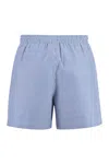 Bottega Veneta Men's Striped Swim Shorts In Blue