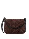 Bottega Veneta Men Intrecciato Suede Shoulder Bag In Brown