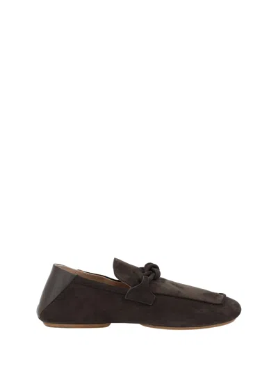 Bottega Veneta Men Suede Daddy Loafers In Brown