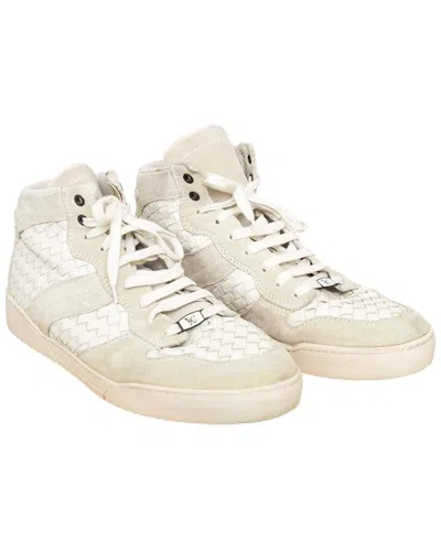 Bottega Veneta Men's Suede Intrecciato Leather Sneakers - '20 (authentic Pre-  Loved) In White