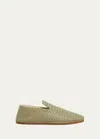 Bottega Veneta Green Sunday Slippers In Travertine-seasal