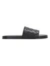 Bottega Veneta Sunday Intrecciato Leather Slides In Black