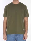 Bottega Veneta Green Crewneck T-shirt With Mushroom Embroidery On The Front In Cotton Man In Green