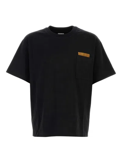 Bottega Veneta Men T-shirt With Logo In Black