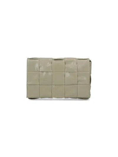 Bottega Veneta 'cassette' Crossbody Bag In Gray