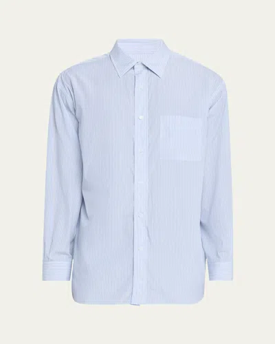 Bottega Veneta Men's Tonal Stripe Pocket Sport Shirt