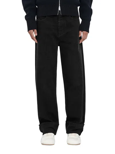 Bottega Veneta Men's Turned-up Faded Jeans In Black
