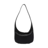 Bottega Veneta Black Crossbody Bag With Top Zip Closure And Intrecciato Motif In Leather Woman