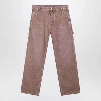 Bottega Veneta Men Vintage Brown Cargo Jeans