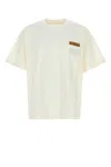 Bottega Veneta Men White Cotton T-shirt In Animal Print