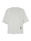 Bottega Veneta White T-shirt With Applied Patch On The Front In Cotton Man In Multi