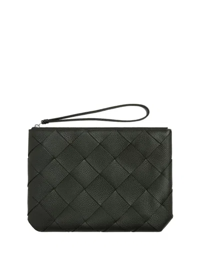 Bottega Veneta Men Woven Leather Clutch Bag In Multi