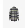 Bottega Veneta Checked Collar Shirt Long Sleeves In Gray