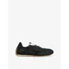 Bottega Veneta Black Suede And Nylon Orbit Flash Sneakers In Blue